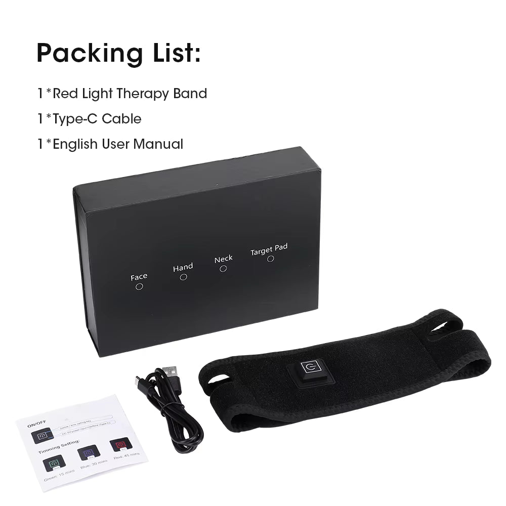 Multi-Purpose 660nm & 850nm Red & Near-Infrared LED Light Therapy Band Wrap