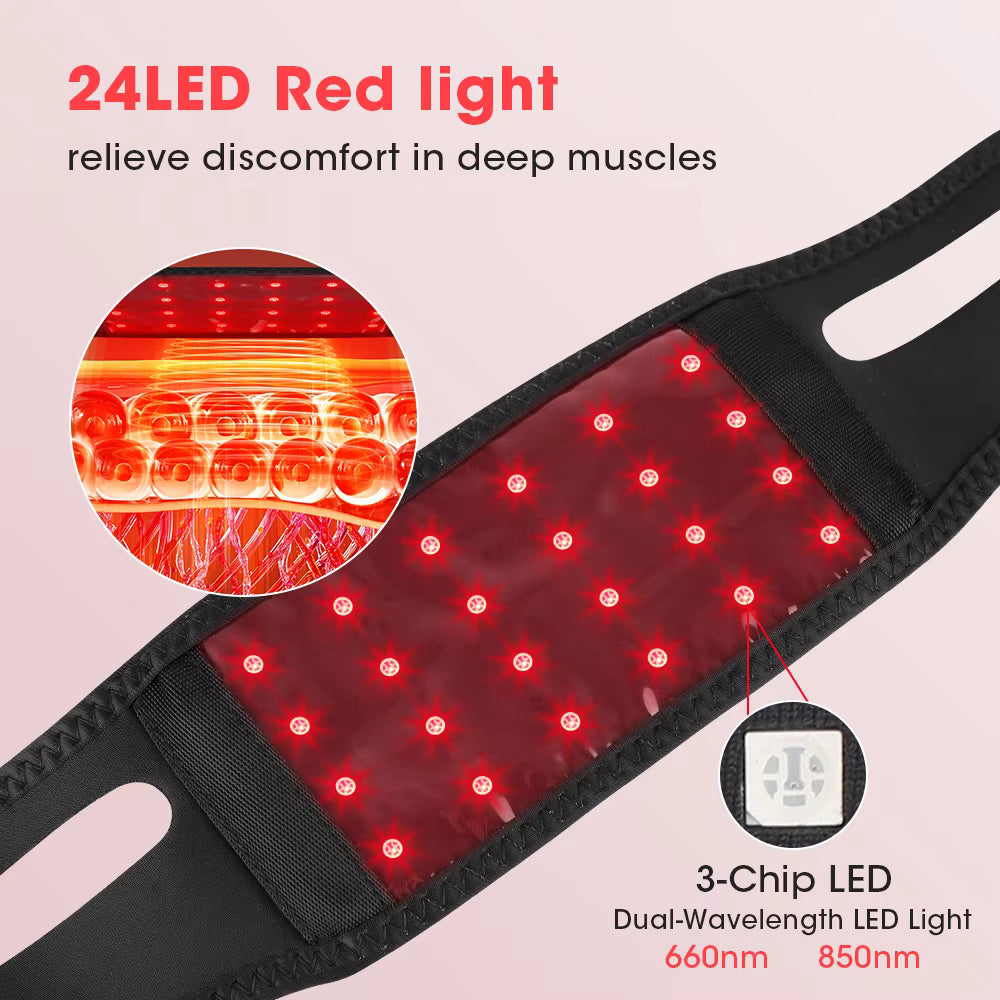 Multi-Purpose 660nm & 850nm Red & Near-Infrared LED Light Therapy Band Wrap
